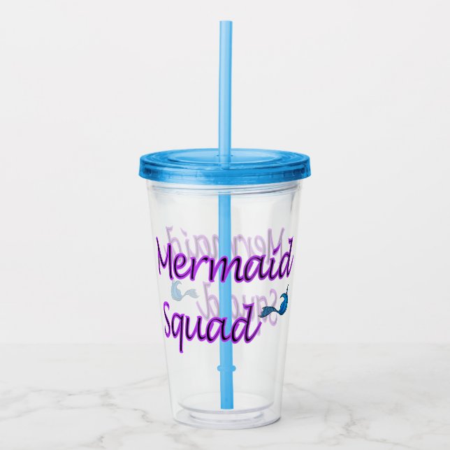 Mermaid Squad acrylic tumbler (Front)