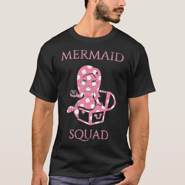 mermaid squad antivalentine's day best internet fr T-Shirt (Front)