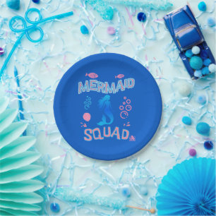 Mermaid Squad Birthday Party Plates