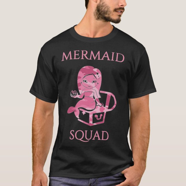 mermaid squad funny african -  T-Shirt (Front)