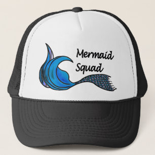 Mermaid Squad in blues Trucker Hat