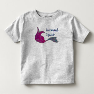 Mermaid Squad in dark pink and teal Toddler T-shirt