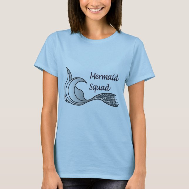 Mermaid Squad in light grey T-Shirt (Front)