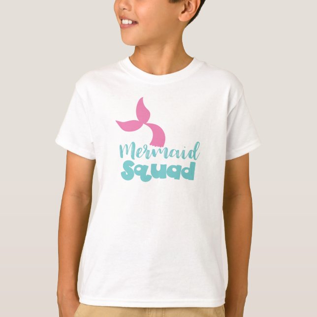 Mermaid Squad, Mermaid Tail, Mermaid Silhouette T-Shirt (Front)