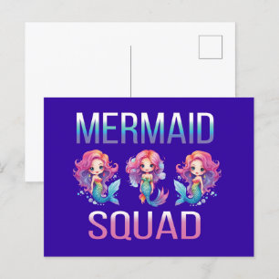 Mermaid Squad Postcard