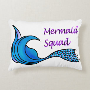 Mermaid Squad throw pillow