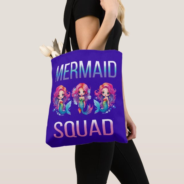 Mermaid Squad Tote Bag (Close Up)