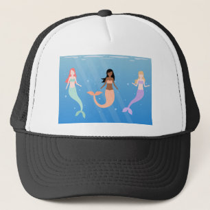 mermaid squad trucker hat