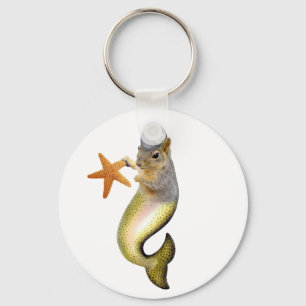 Mermaid Squirrel Keychain