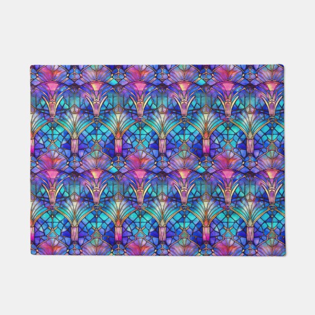 Mermaid Stained Glass Doormat (Front)