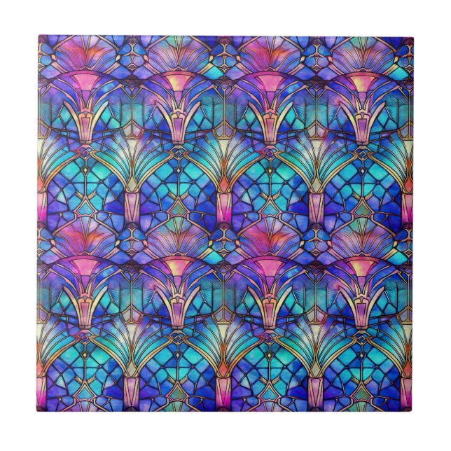 Mermaid Stained Glass Tile (Front)