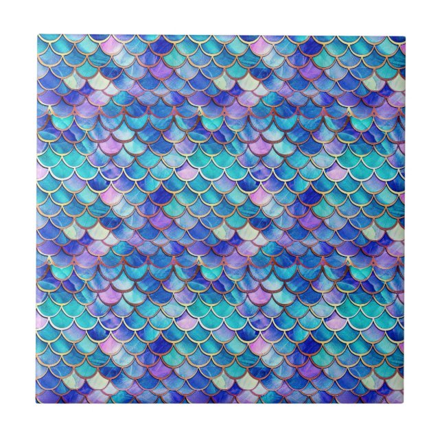 Mermaid Stained Glass Tile (Front)