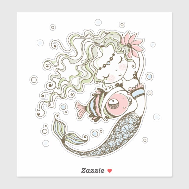 Mermaid Sticker (Sheet)