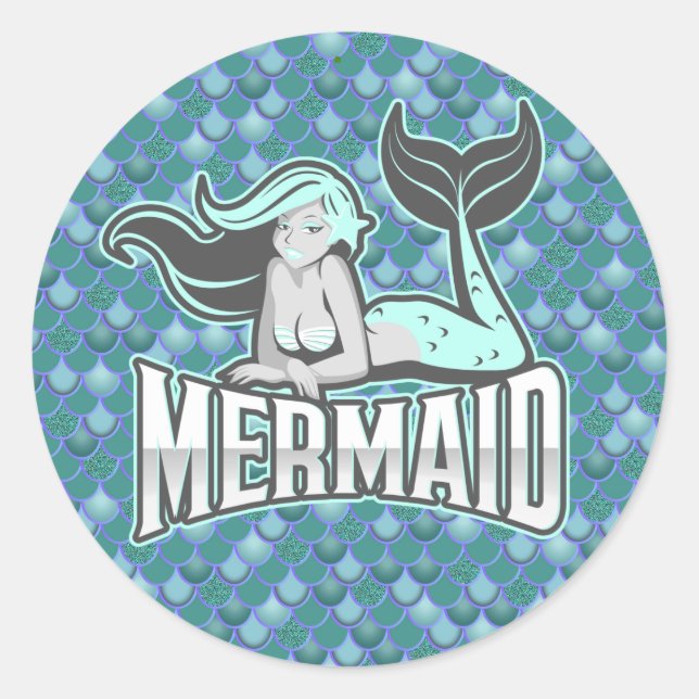 MERMAID STICKER girl" (Devant)