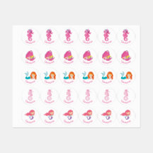 Mermaid sticker Labels