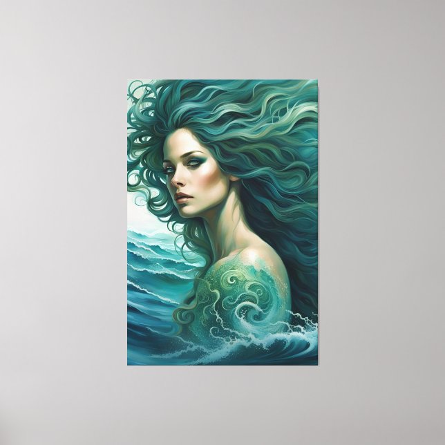 Mermaid Stretched Canvas Print (Front)