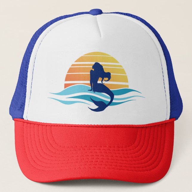 Mermaid Sunset Trucker Hat (Front)