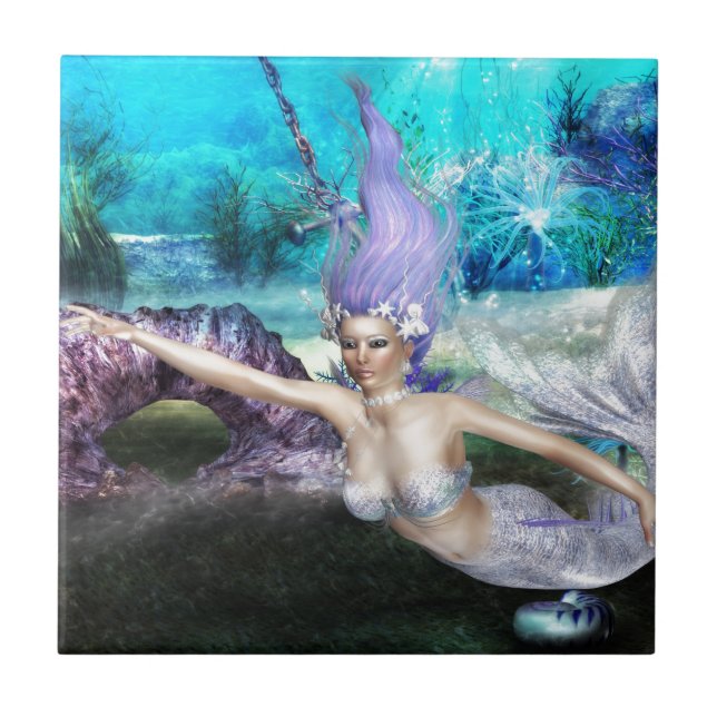 Mermaid Swimming Tile (Front)