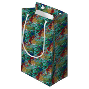 Mermaid Swimming with Butterflies Fantasy Art Small Gift Bag