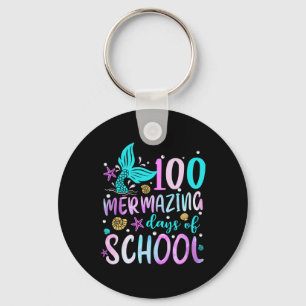 Mermaid Tail 100 Mermazing Days of School Toddler Keychain