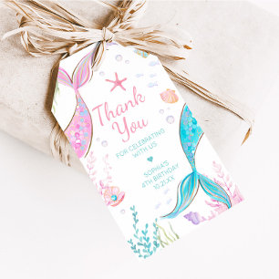 Mermaid Tail Birthday Party Favour Tags