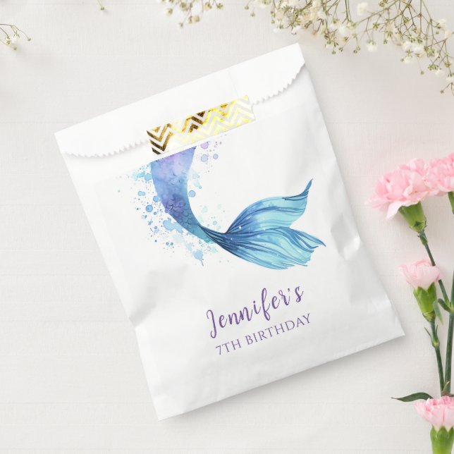 Mermaid Tail Birthday Under the Sea Purple Tones Favour Bag (Sealed)