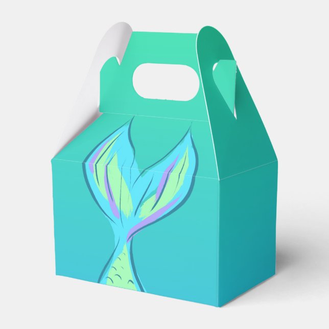Mermaid Tail Favor Box (Front Side)