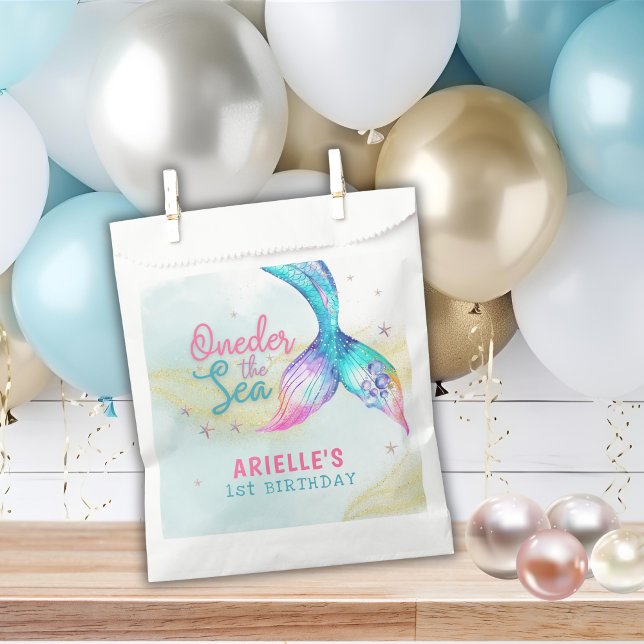Mermaid Tail Onder the sea 1st birthday Favour Bag (Creator Uploaded)