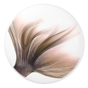 Mermaid Tail Posh   Dusty Terracotta Peach Lustre Ceramic Knob