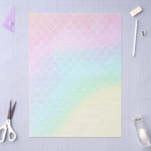 Mermaid Tail Teal Pink Girly Birthday Tissue Paper