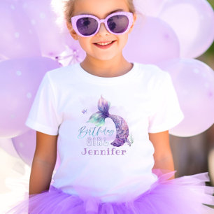 Mermaid tail Under the sea birthday girl party Toddler T-shirt