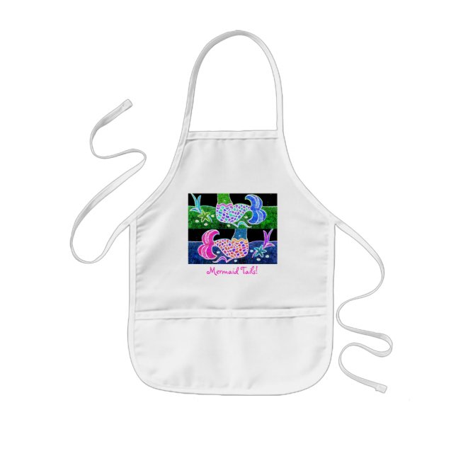 Mermaid Tails Paint Smock! Kids Apron (Front)