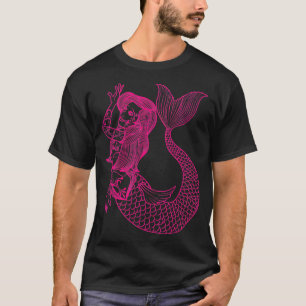 Mermaid Tattoo Vintage Mermaid Art Tattoo Girls Sa T-Shirt