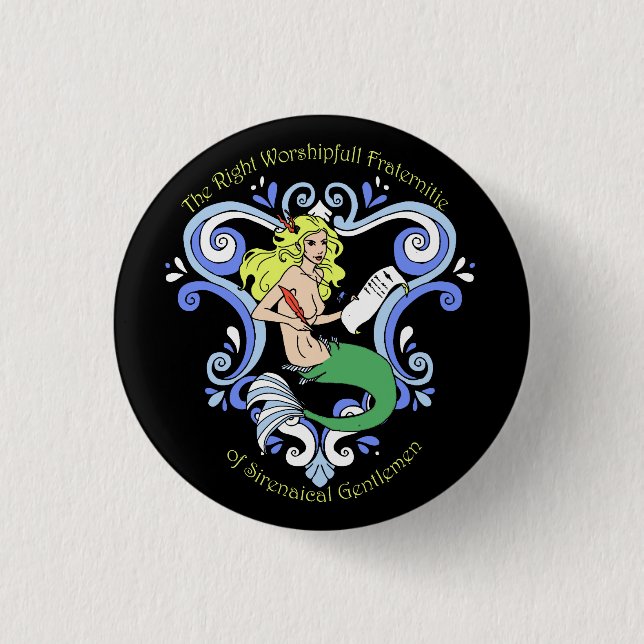 Mermaid Tavern (Colour) 1 Inch Round Button (Front)