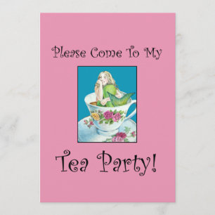 Mermaid Tea Party Invitations