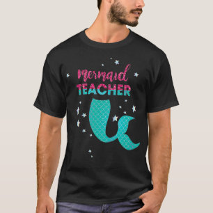 Mermaid Teacher Of The Birthday Matching Family T-Shirt