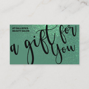 Mermaid Teal Glitter Gradient Gift Certificate