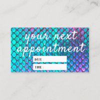 mermaid texture appointment card