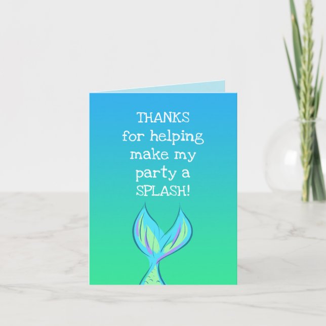 Mermaid Thank You Card (Front)