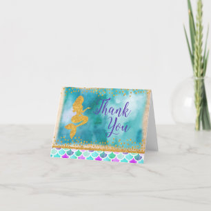 Mermaid Thank You Card