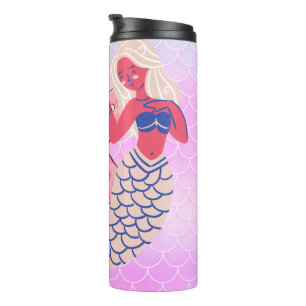 Mermaid thermal tumbler