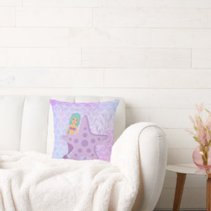 Mermaid throw pillow