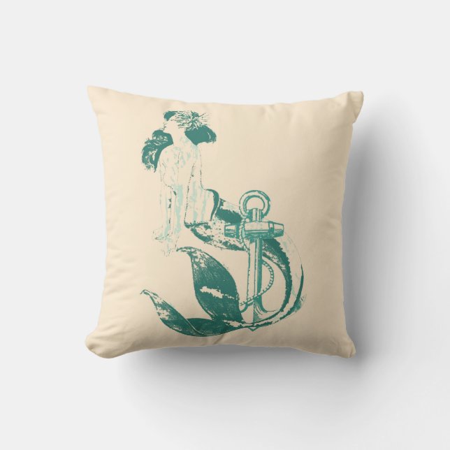 Mermaid Throw Pillow (Front)