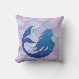 Mermaid throw pillow