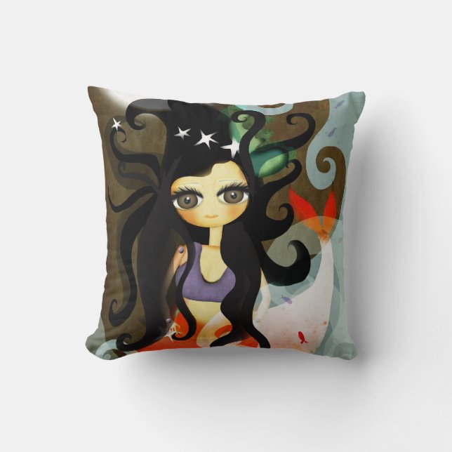 Mermaid Throw Pillow (Front)
