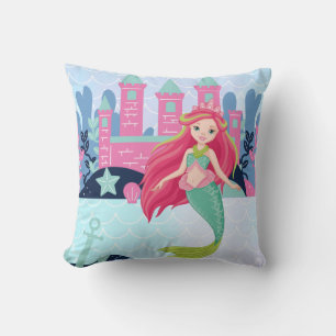 Mermaid  throw pillow