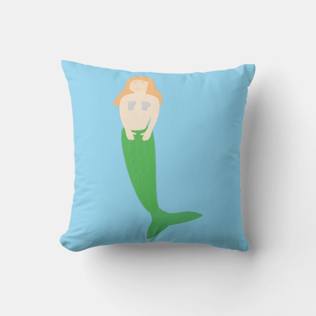 Mermaid Throw Pillow (Front)