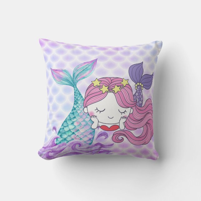 Mermaid  throw pillow (Front)