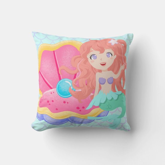 Mermaid  throw pillow (Front)