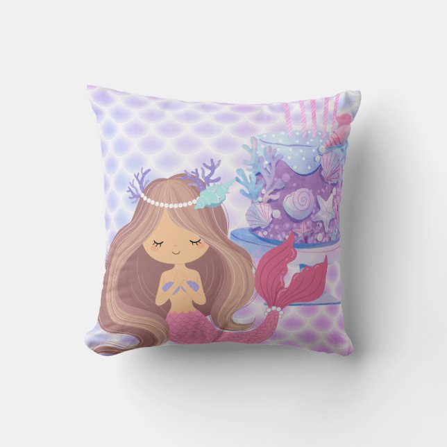 Mermaid  throw pillow (Front)